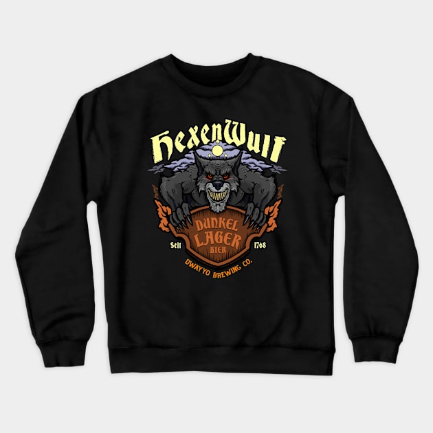 Hexenwulf Dunkel Lager Crewneck Sweatshirt by JonathanDodd_Draws